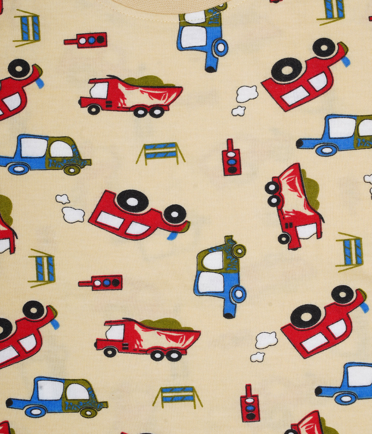 Sand Speedway: Cotton-Rich Car Co-ord Set for Kids