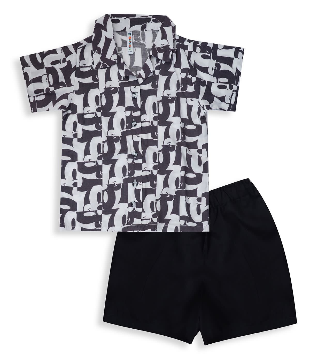 Playtime Fun with Mickey Mouse: Kidislious' Black and White Shorts Set!