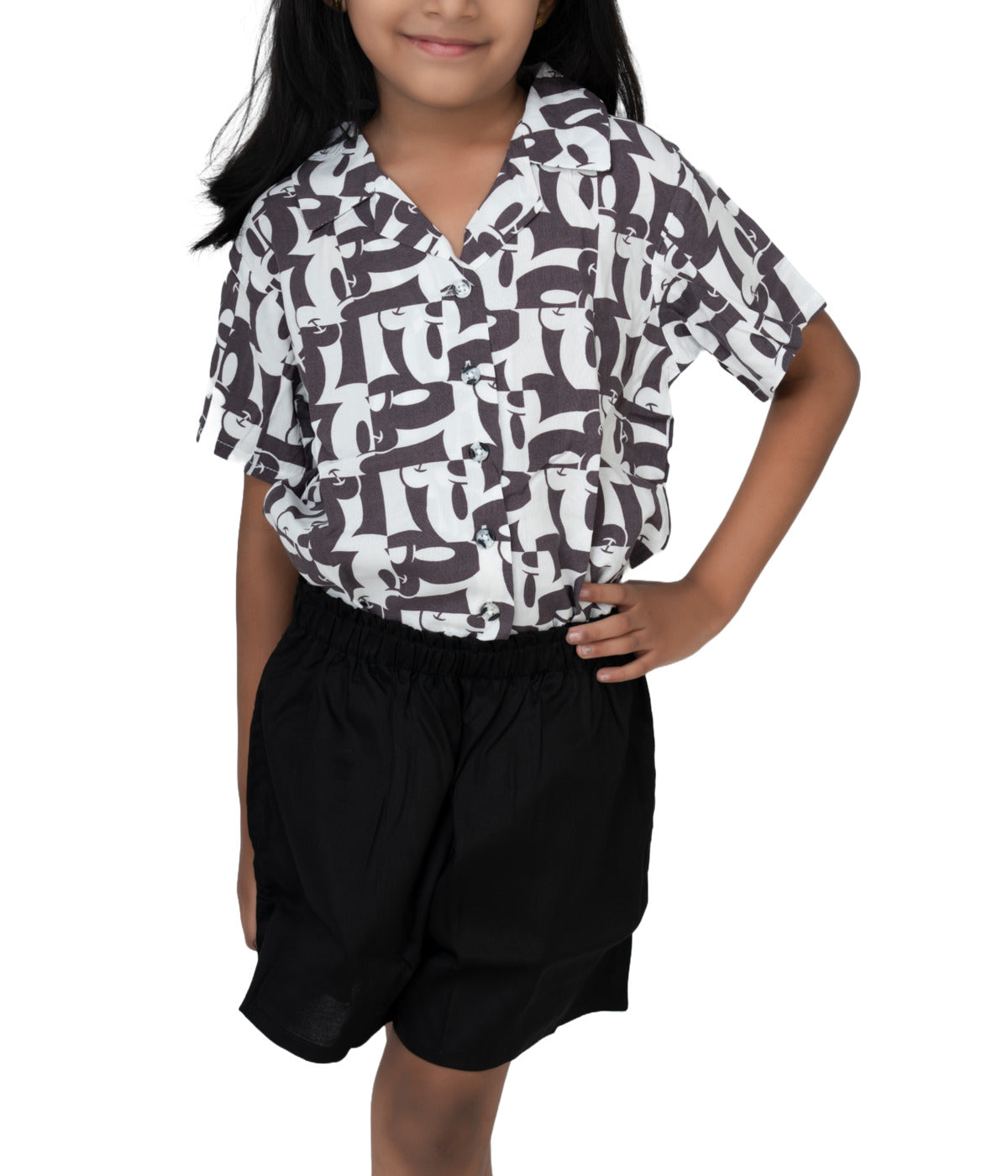 Playtime Fun with Mickey Mouse: Kidislious' Black and White Shorts Set!