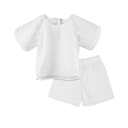 Kidilisious SuperSoft Embroidered with Linning Coord Set For Girls