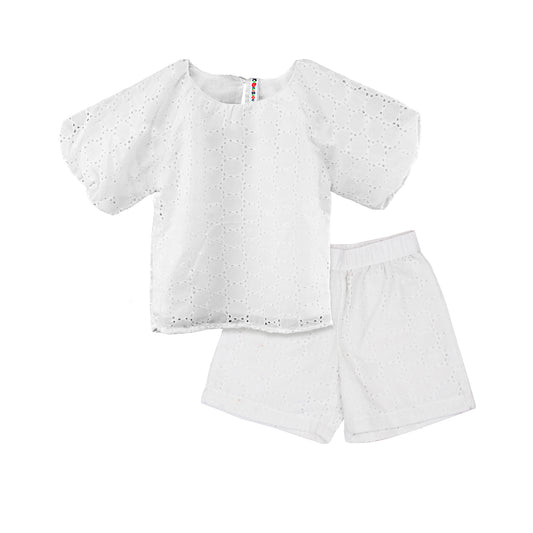 Kidilisious SuperSoft Embroidered with Linning Coord Set For Girls