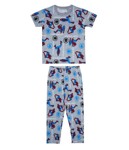 Kidilisious Cotton Rich Kids Pyjama Set in Grey - Comfort Meets Heroism!