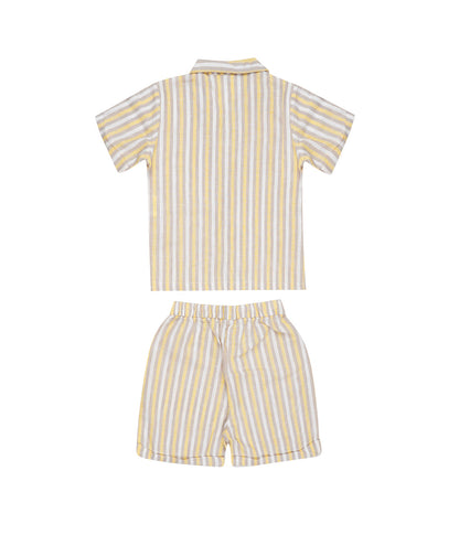 Kidislious Kidswear Yellow Stripes Coord Set