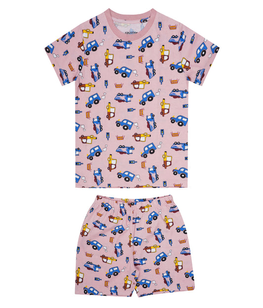 Pretty in Pink: Cotton-Rich Car Co-ord Set for Kids