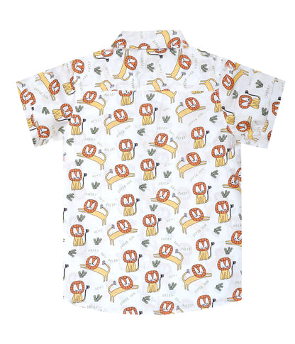 Roar into Summer with Kidislious' White Lion Shirts!
