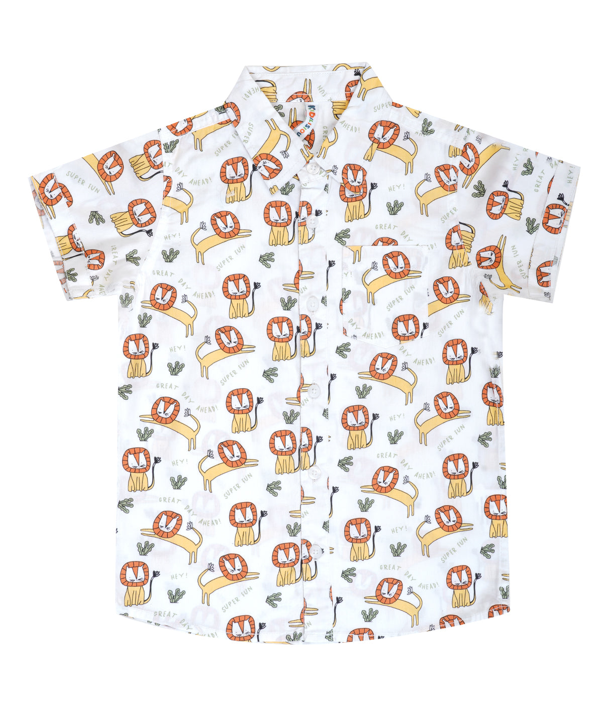 Roar into Summer with Kidislious' White Lion Shirts!